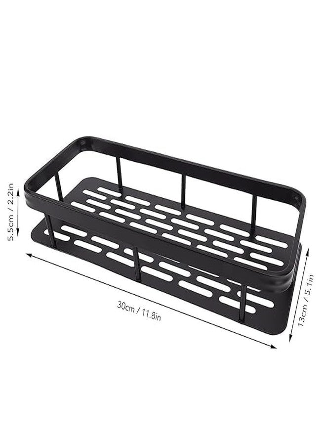 Copelle Self-Adhesive Multipurpose Bathroom Shelves | Space-Saving Storage Organizer Racks for Bathroom and Kitchen Accessories | Stylish Wall Stand for Home, Office Use (Black-Pack of 1) (1) - Image 2